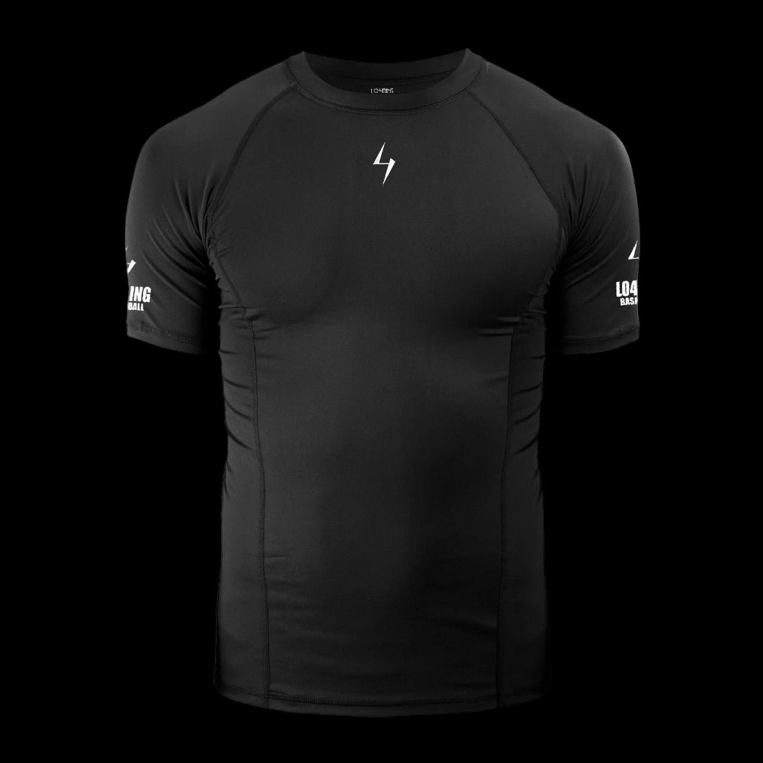 BLACK LO4DING BASKETBALL COMPRESSONS SHIRT