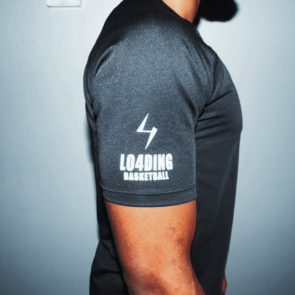BLACK LO4DING BASKETBALL COMPRESSONS SHIRT