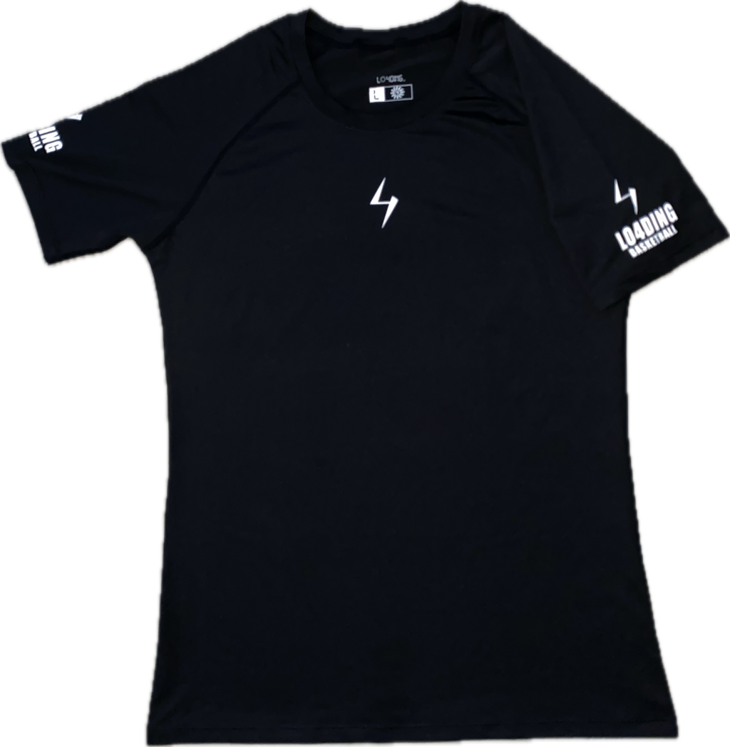 BLACK LO4DING BASKETBALL COMPRESSONS SHIRT