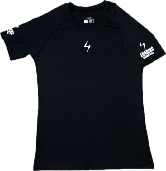 BLACK LO4DING BASKETBALL COMPRESSONS SHIRT