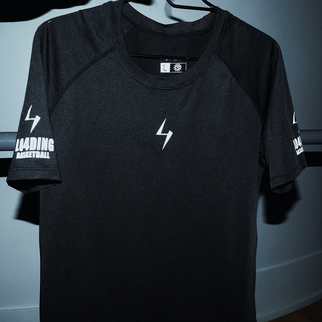 BLACK LO4DING BASKETBALL COMPRESSONS SHIRT