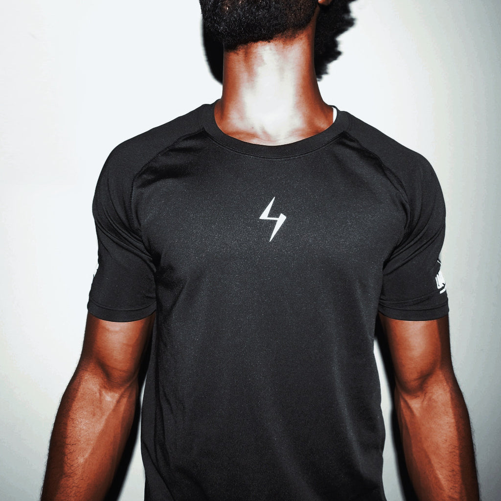 BLACK LO4DING BASKETBALL COMPRESSONS SHIRT