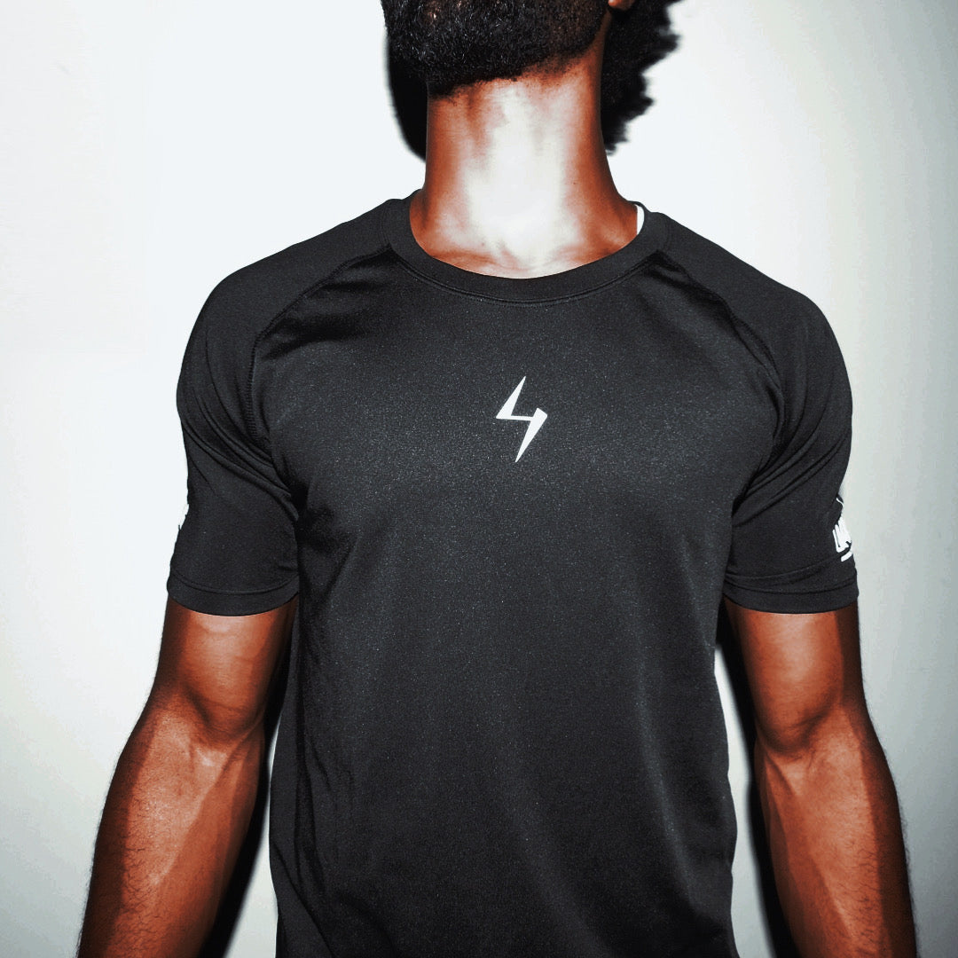 BLACK LO4DING BASKETBALL COMPRESSONS SHIRT